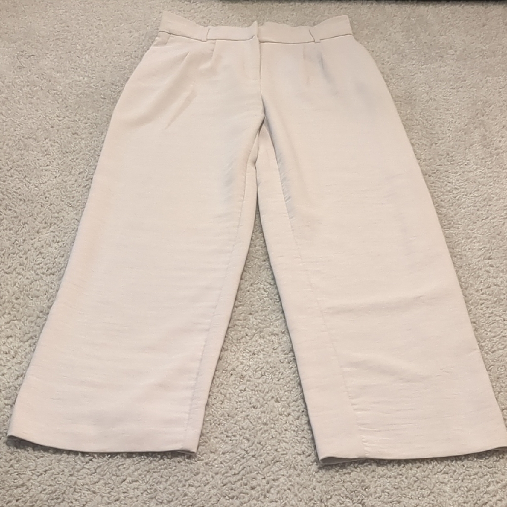 Rachel Zoe Cream Wide-Leg Pants
